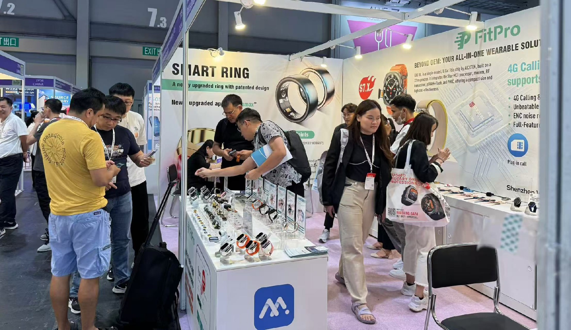 Smart wearable products presented at the exhibition